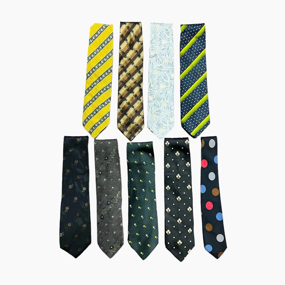 KENZO Lot of 9‎ Ties Bundle Made in Italy